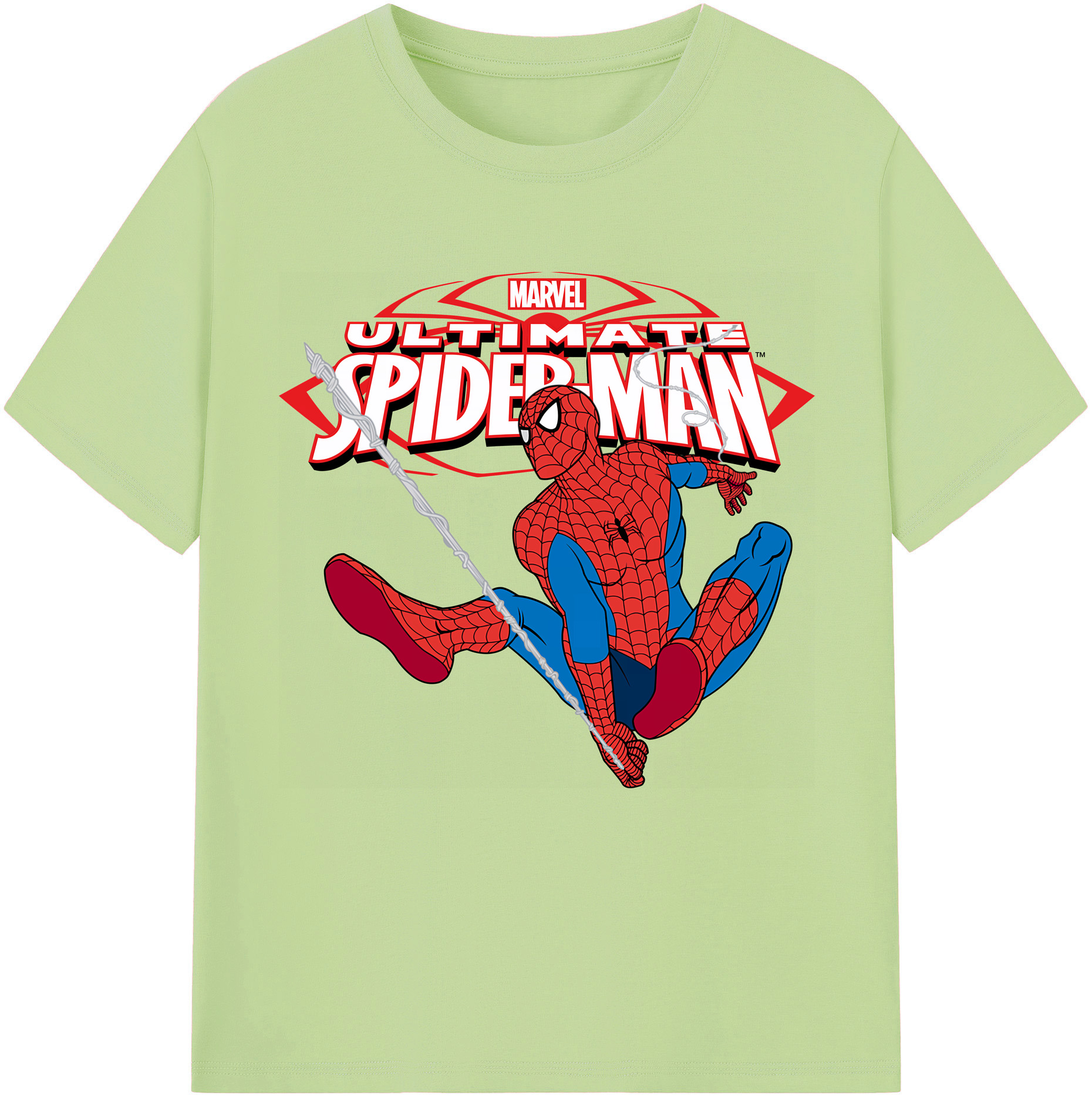 （画像用） Spider Man スパイダーマン 綿100％半袖Tシャツ（フロントプリント）
